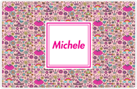 Thumbnail for Personalized Princess Placemat I - Pink Background - Square Nameplate -  View