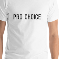 Thumbnail for Pro Choice T-Shirt - White - Shirt Close-Up View