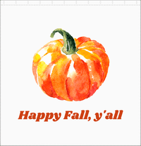 Thumbnail for Personalized Pumpkin Shower Curtain - White Background - Text Below Pumpkin - Decorate View