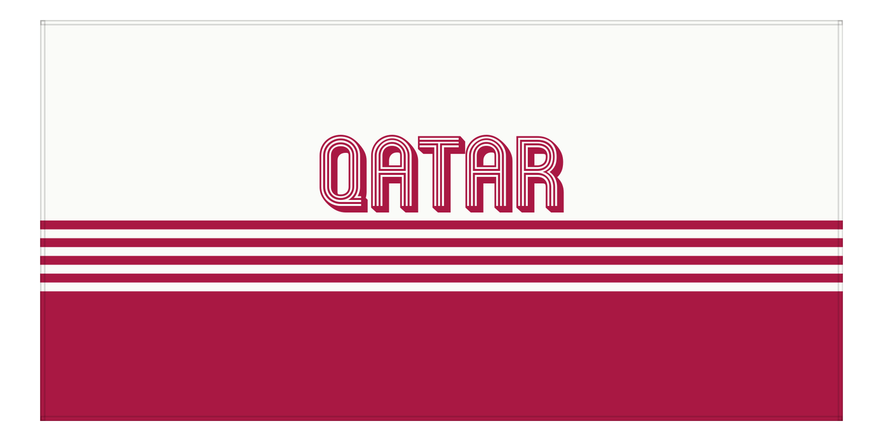 Personalized Qatar Beach Towel - Front View