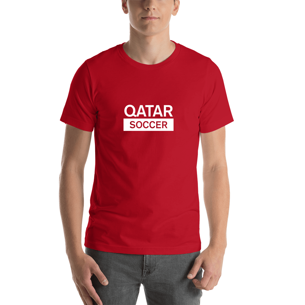 Qatar Soccer T-Shirt - Red - Shirt View