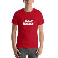 Thumbnail for Qatar Soccer T-Shirt - Red - Shirt View