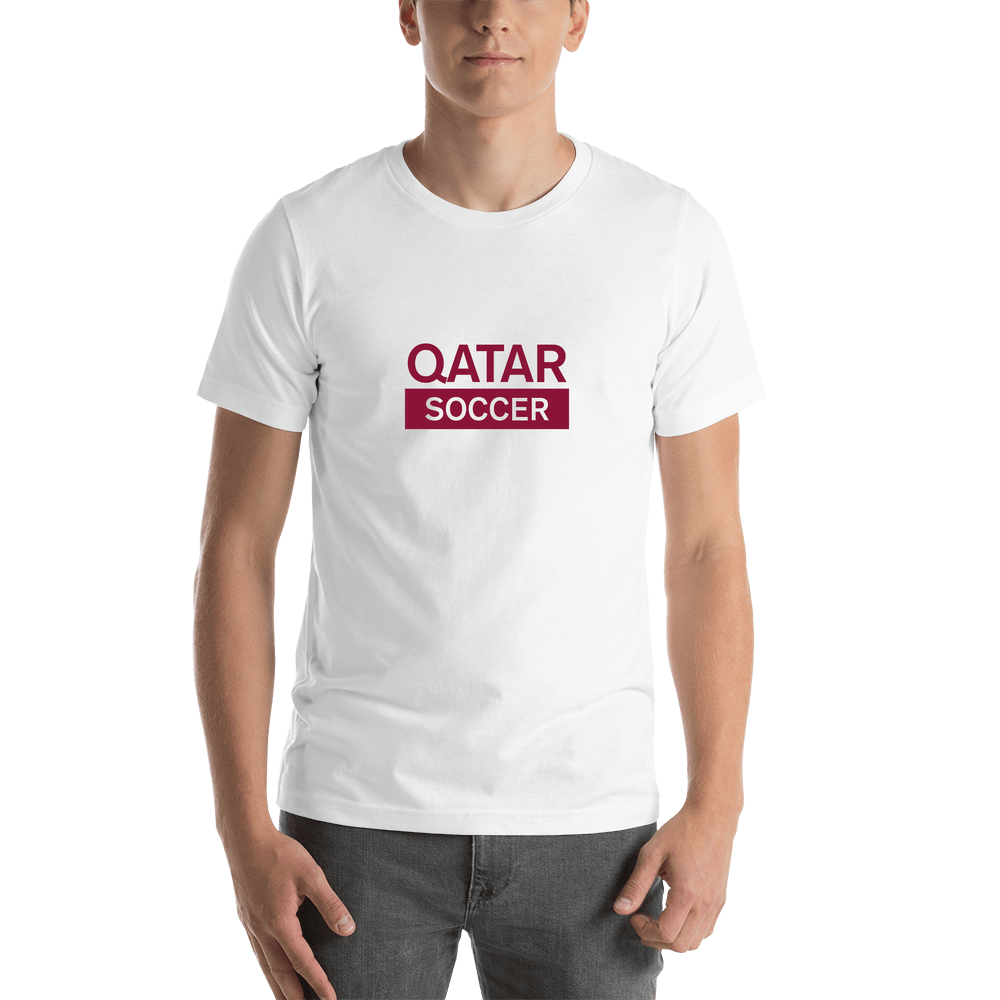 Qatar Soccer T-Shirt - White - Shirt View