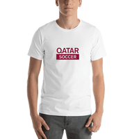 Thumbnail for Qatar Soccer T-Shirt - White - Shirt View