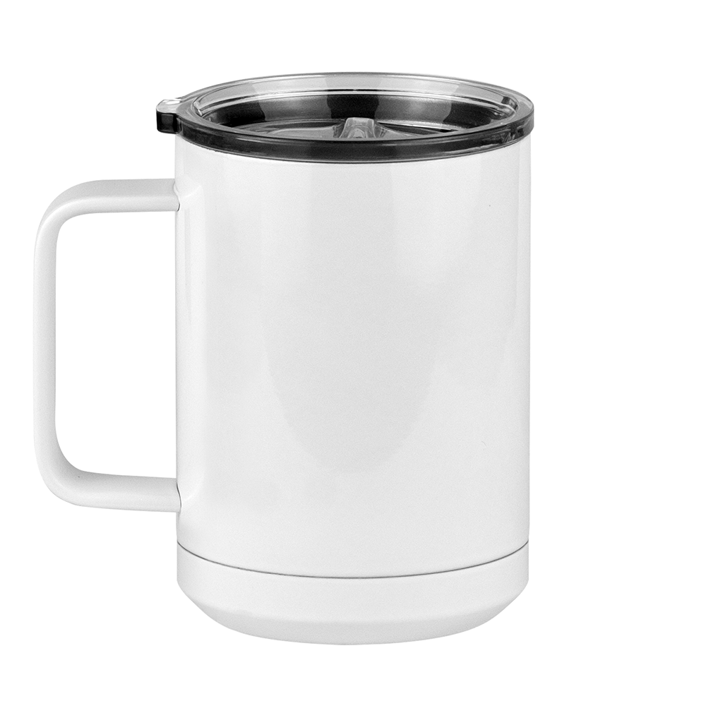 Rabbit on a Budget Coffee Mug Tumbler with Handle (15 oz) - Left View