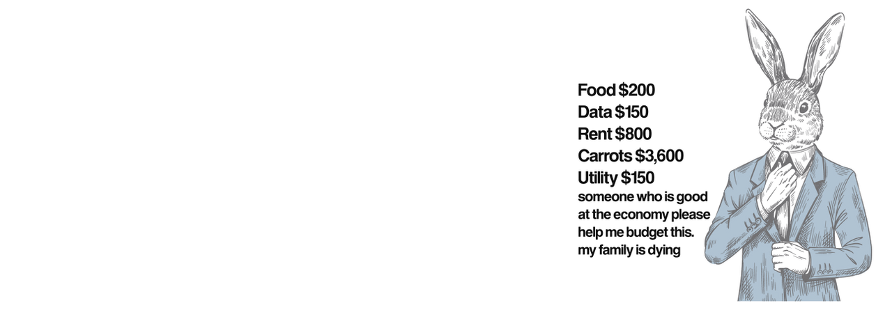 Rabbit on a Budget Coffee Mug Tumbler with Handle (15 oz) - Graphic View