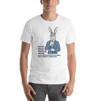 Thumbnail for Rabbit on a Budget T-Shirt - White - Shirt View