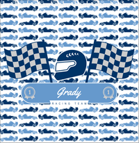 Thumbnail for Personalized Racecar Shower Curtain VII - White Background - Nameplate II - Decorate View