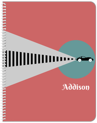 Thumbnail for Personalized Racecar Notebook II - Retro I - Front View