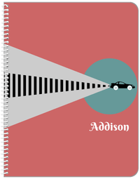 Thumbnail for Personalized Racecar Notebook II - Retro II - Front View