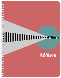 Thumbnail for Personalized Racecar Notebook II - Retro III - Front View