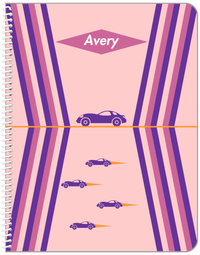 Thumbnail for Personalized Racecar Notebook III - Retro II - Front View