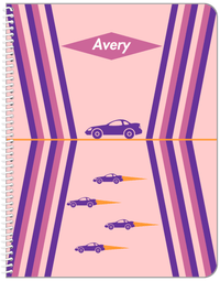 Thumbnail for Personalized Racecar Notebook III - Retro III - Front View