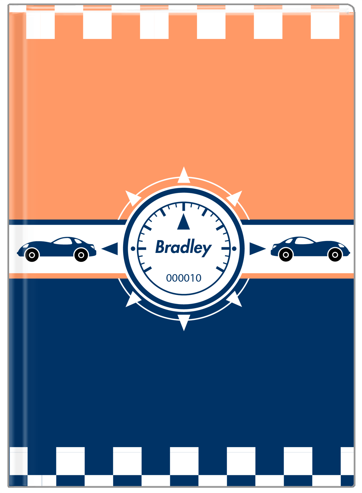 Personalized Racecar Journal IV - Car I - Front View