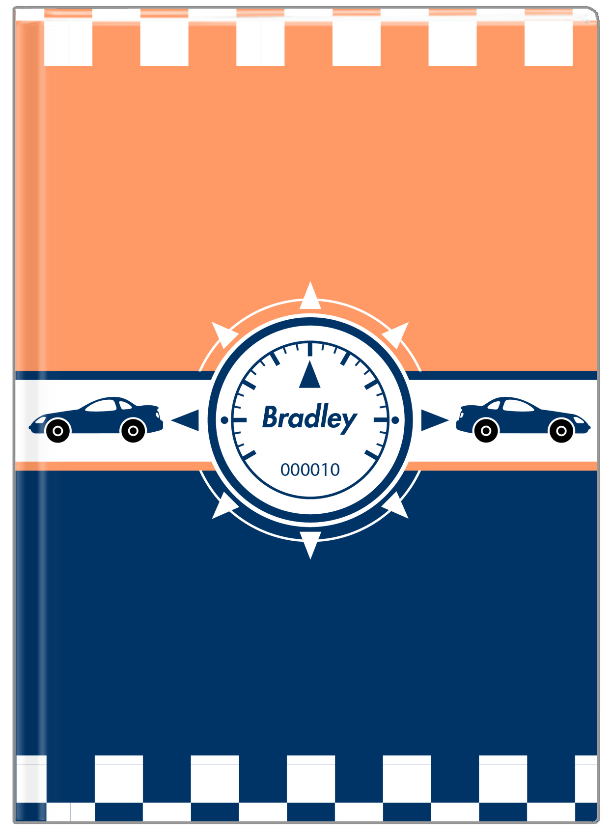 Personalized Racecar Journal IV - Car II - Front View