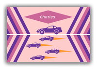 Thumbnail for Personalized Racecar Canvas Wrap & Photo Print III - Pink Background with Car III - Front View