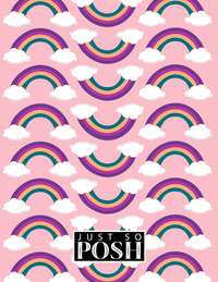 Thumbnail for Personalized Rainbows Notebook - Pink Background - Back View