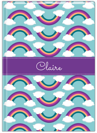Thumbnail for Personalized Rainbows Journal - Blue Background - Front View