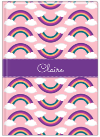 Thumbnail for Personalized Rainbows Journal - Pink Background - Front View