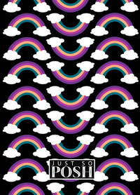 Thumbnail for Personalized Rainbows Journal - Black Background - Back View