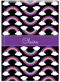 Thumbnail for Personalized Rainbows Journal - Black Background - Front View