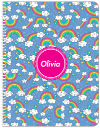 Thumbnail for Personalized Rainbows Notebook I - Circle Nameplate - Front View