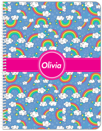 Thumbnail for Personalized Rainbows Notebook I - Circle Ribbon Nameplate - Front View