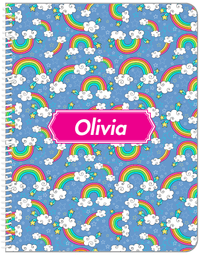 Thumbnail for Personalized Rainbows Notebook I - Decorative Rectangle Nameplate - Front View