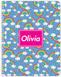 Thumbnail for Personalized Rainbows Notebook I - Rectangle Nameplate - Front View