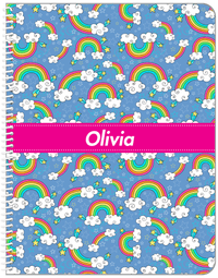 Thumbnail for Personalized Rainbows Notebook I - Ribbon Nameplate - Front View