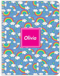 Thumbnail for Personalized Rainbows Notebook I - Square Nameplate - Front View