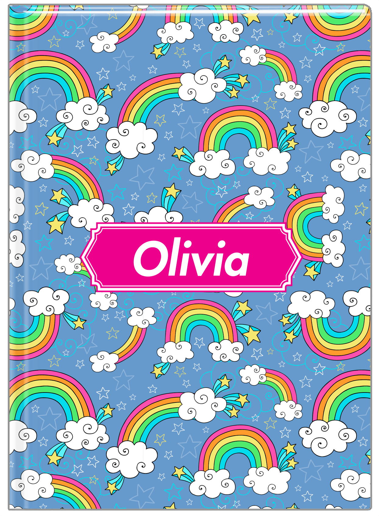 Personalized Rainbows Journal I - Decorative Rectangle Nameplate - Front View