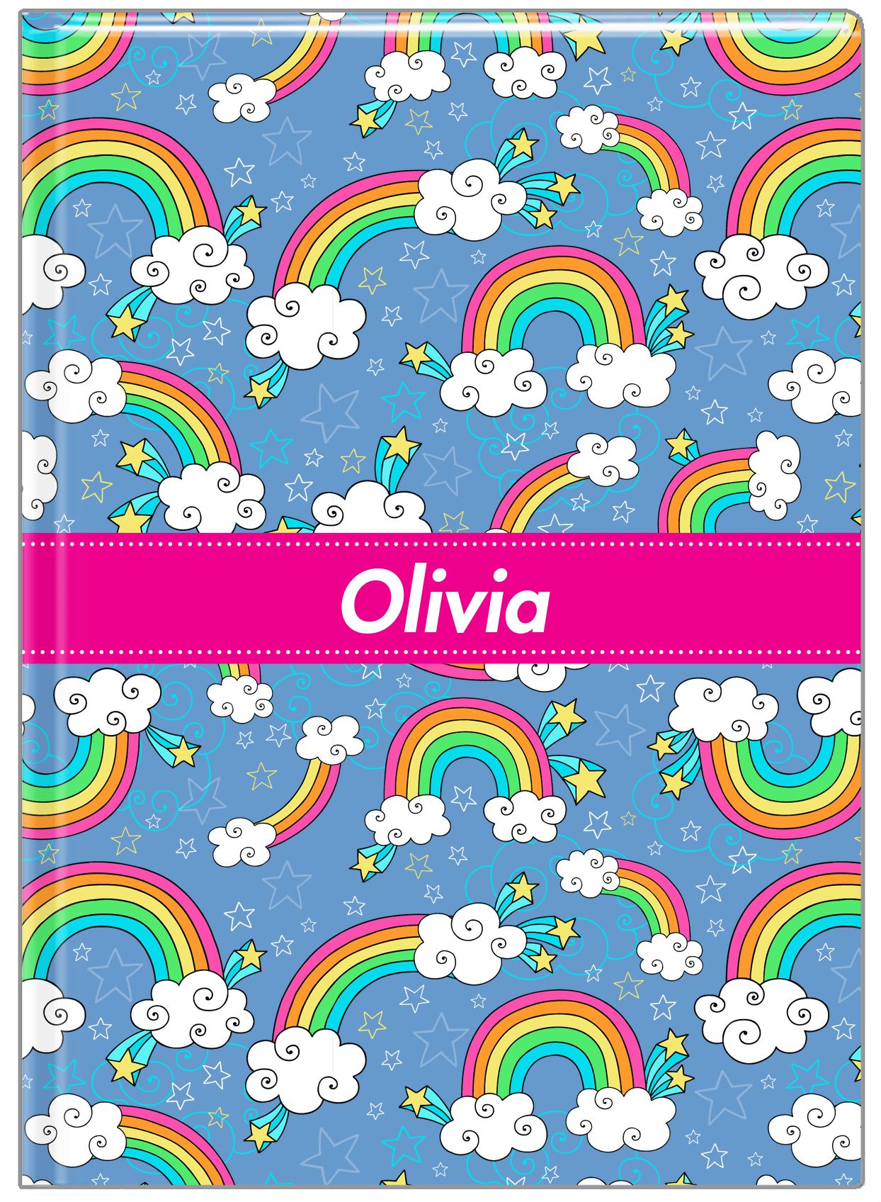 Personalized Rainbows Journal I - Ribbon Nameplate - Front View