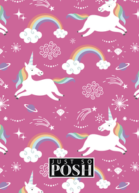 Thumbnail for Personalized Rainbows Journal III - Unicorns - Decorative Rectangle Nameplate - Back View