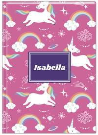 Thumbnail for Personalized Rainbows Journal III - Unicorns - Rectangle Nameplate - Front View