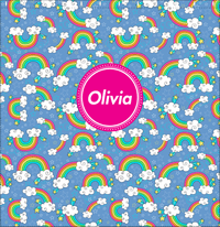 Thumbnail for Personalized Rainbows Shower Curtain I - Circle Nameplate - Decorate View