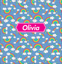 Thumbnail for Personalized Rainbows Shower Curtain I - Decorative Rectangle Nameplate - Decorate View