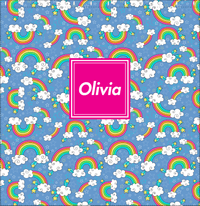 Thumbnail for Personalized Rainbows Shower Curtain I - Square Nameplate - Decorate View