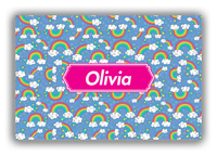 Thumbnail for Personalized Rainbow Canvas Wrap & Photo Print I - Decorative Rectangle Nameplate - Front View