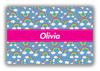 Thumbnail for Personalized Rainbow Canvas Wrap & Photo Print I - Ribbon Nameplate - Front View