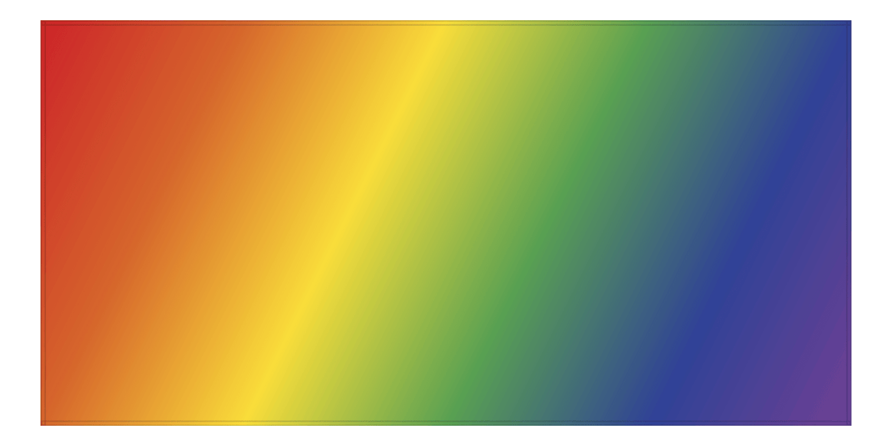 Personalized Rainbow Beach Towel - Gradient - Front View