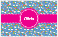 Thumbnail for Personalized Rainbow Placemat I - Circle Ribbon Nameplate -  View