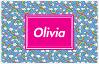 Thumbnail for Personalized Rainbow Placemat I - Rectangle Nameplate -  View