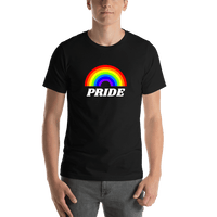 Thumbnail for Personalized Rainbow T-Shirt - Black - Shirt View