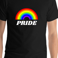 Thumbnail for Personalized Rainbow T-Shirt - Black - Shirt Close-Up View