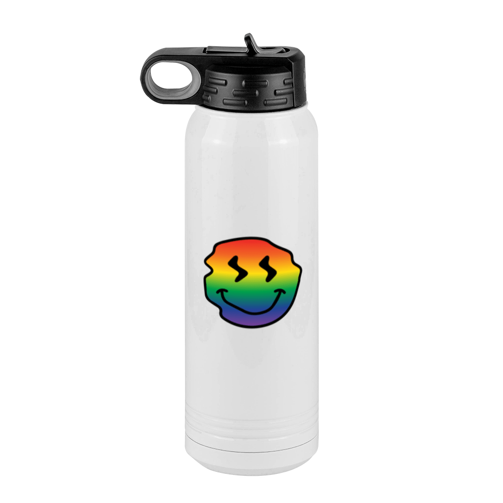 Rainbow Smiley Face Water Bottle (30 oz) - Left View