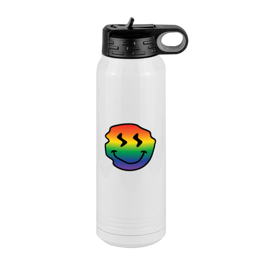 Rainbow Smiley Face Water Bottle (30 oz) - Right View