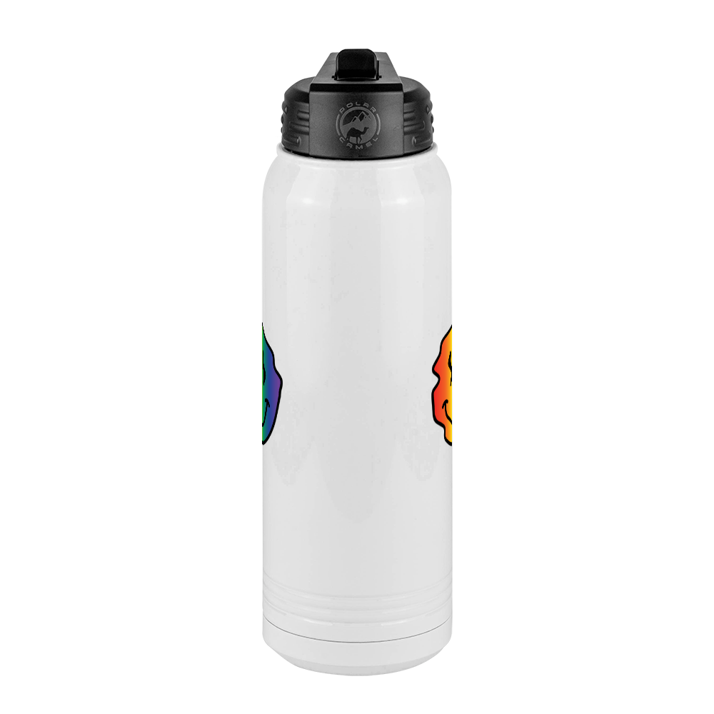 Rainbow Smiley Face Water Bottle (30 oz) - Center View