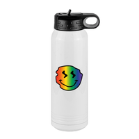 Thumbnail for Rainbow Smiley Face Water Bottle (30 oz) - Right View