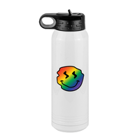 Thumbnail for Rainbow Smiley Face Water Bottle (30 oz) - Left View